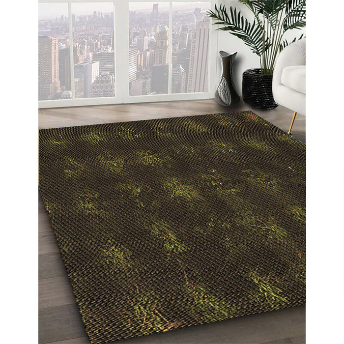 Machine Washable Transitional Midnight Gray Rug in a Family Room, wshpat1629brn