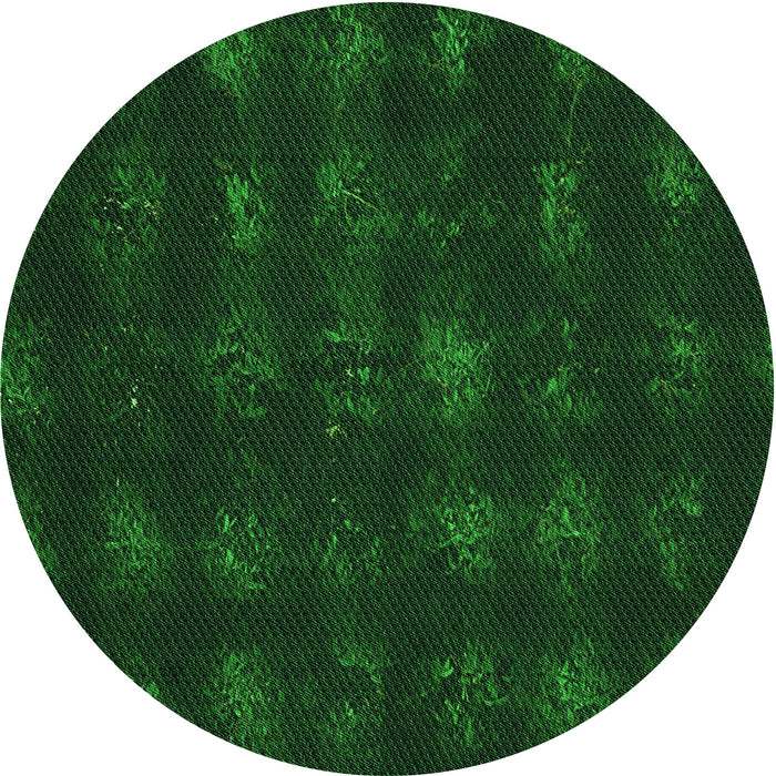 Square Machine Washable Transitional Green Rug in a Living Room, wshpat1629grn