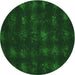 Square Machine Washable Transitional Green Rug in a Living Room, wshpat1629grn