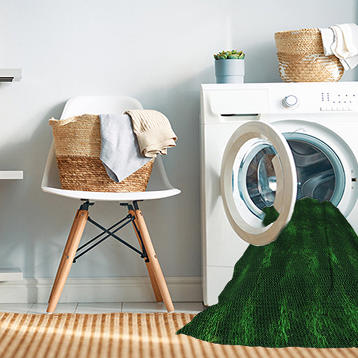 Machine Washable Transitional Green Rug in a Washing Machine, wshpat1629grn