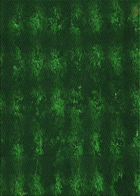 Machine Washable Transitional Green Rug, wshpat1629grn