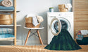 Machine Washable Transitional Teal Green Rug in a Washing Machine, wshpat1629lblu