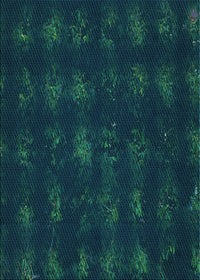 Machine Washable Transitional Teal Green Rug, wshpat1629lblu