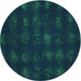 Square Machine Washable Transitional Teal Green Rug in a Living Room, wshpat1629lblu