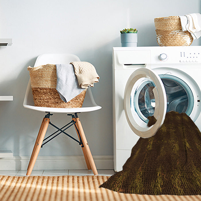 Machine Washable Transitional Dark Bronze Brown Rug in a Washing Machine, wshpat1629org