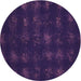 Square Machine Washable Transitional Deep Purple Rug in a Living Room, wshpat1629pur