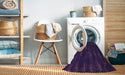 Machine Washable Transitional Deep Purple Rug in a Washing Machine, wshpat1629pur