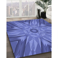 Patterned Sky Blue Rug, pat163blu