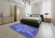 Patterned Sky Blue Rug in a Bedroom, pat163blu