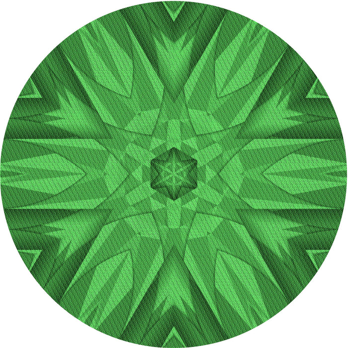 Square Patterned Green Rug, pat163grn