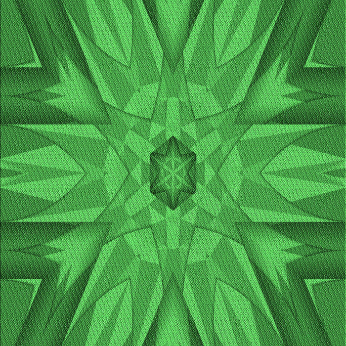 Patterned Green Rug, pat163grn