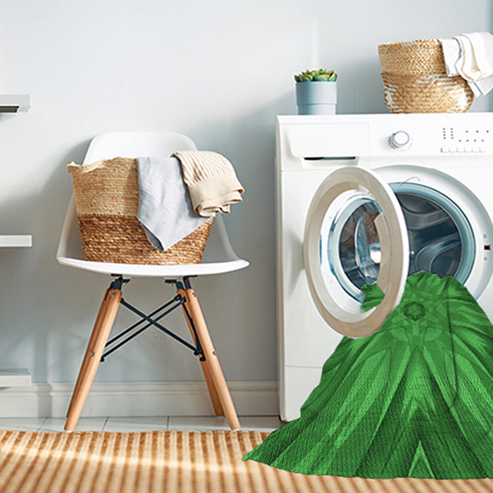 Machine Washable Transitional Green Rug in a Washing Machine, wshpat163grn