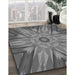 Patterned Gunmetal Gray Rug in Family Room, pat163gry