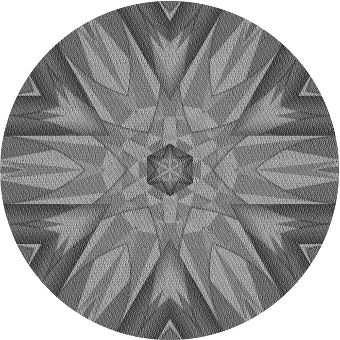 Square Patterned Gunmetal Gray Rug, pat163gry