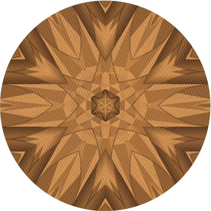 Square Patterned Neon Orange Rug, pat163org
