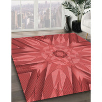 Patterned Red Rug, pat163rd