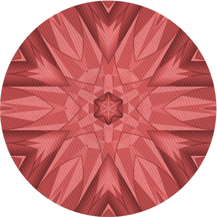 Square Patterned Red Rug, pat163rd