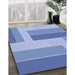 Machine Washable Transitional Sky Blue Rug in a Family Room, wshpat1630blu
