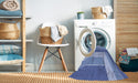 Machine Washable Transitional Sky Blue Rug in a Washing Machine, wshpat1630blu