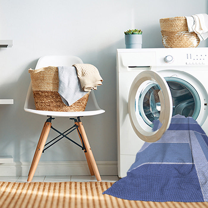 Machine Washable Transitional Sky Blue Rug in a Washing Machine, wshpat1630blu