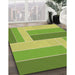 Machine Washable Transitional Green Rug in a Family Room, wshpat1630brn