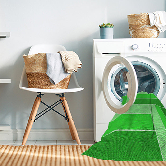 Machine Washable Transitional Neon Green Rug in a Washing Machine, wshpat1630grn