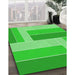 Machine Washable Transitional Neon Green Rug in a Family Room, wshpat1630grn