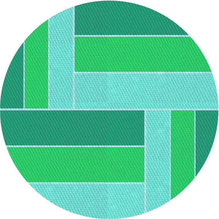 Square Machine Washable Transitional Spring Green Rug in a Living Room, wshpat1630lblu