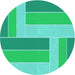 Square Machine Washable Transitional Spring Green Rug in a Living Room, wshpat1630lblu