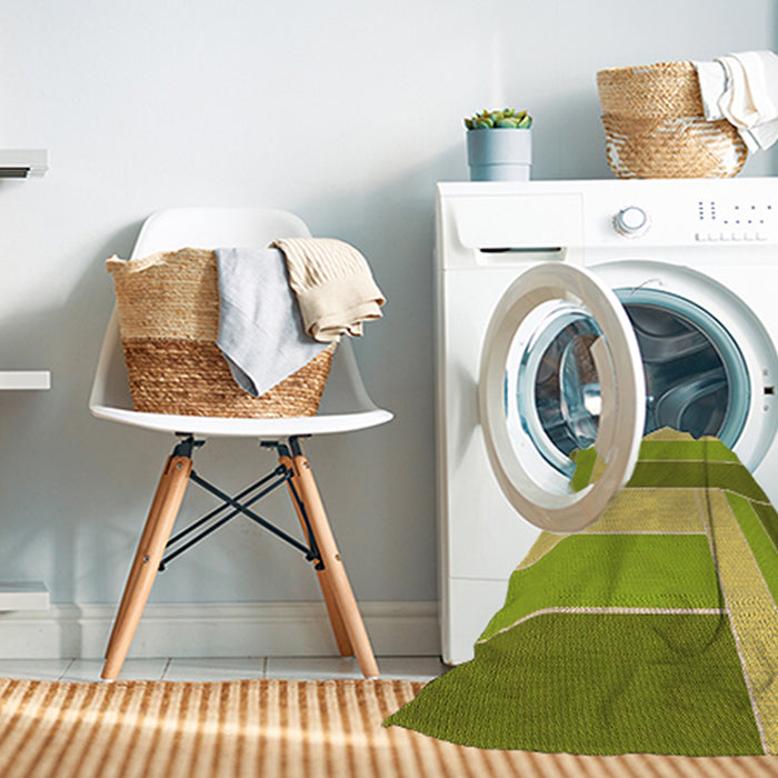 Machine Washable Transitional Dark Yellow Green Rug in a Washing Machine, wshpat1630org