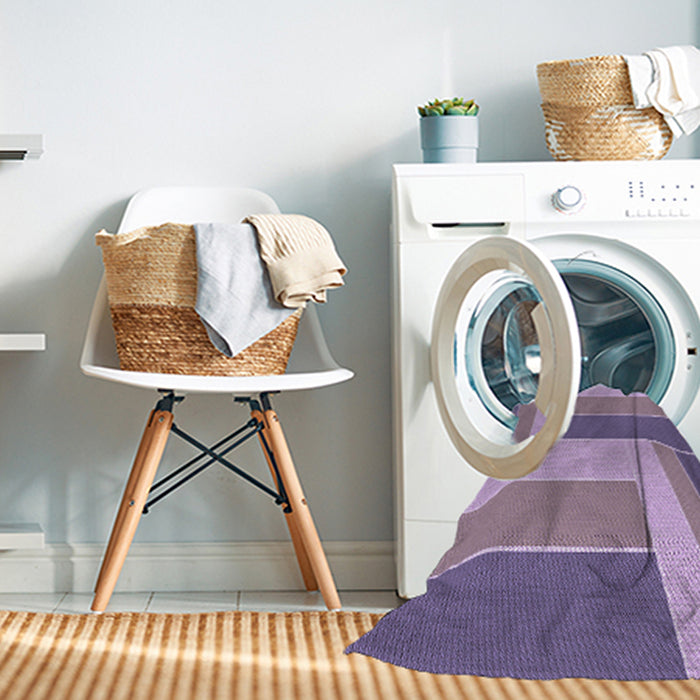 Machine Washable Transitional Plum Purple Rug in a Washing Machine, wshpat1630pur