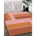 Machine Washable Transitional Orange Red Orange Rug in a Family Room, wshpat1630rd