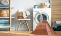 Machine Washable Transitional Orange Red Orange Rug in a Washing Machine, wshpat1630rd