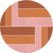 Square Machine Washable Transitional Orange Red Orange Rug in a Living Room, wshpat1630rd