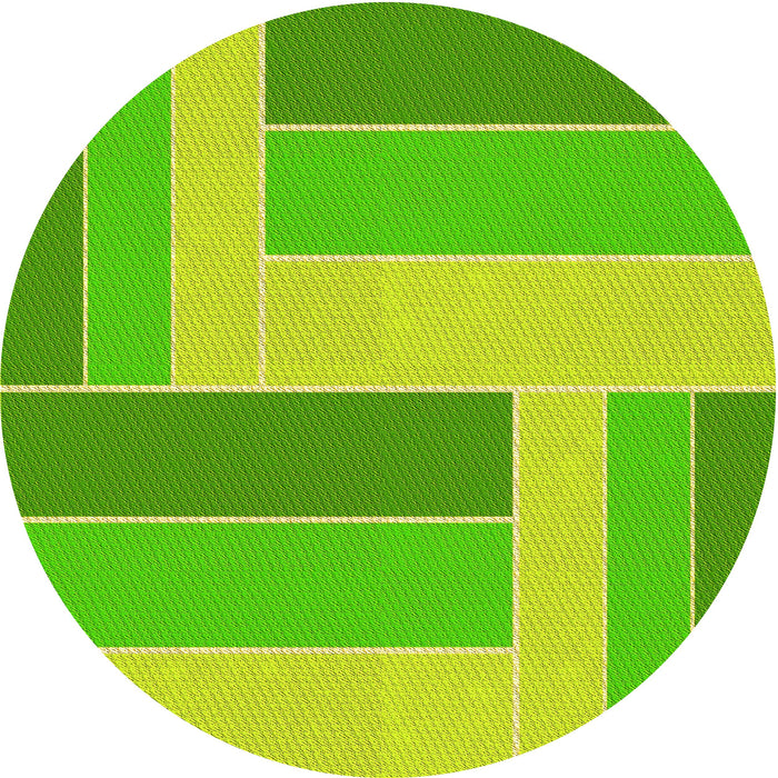 Square Machine Washable Transitional Bright Green Rug in a Living Room, wshpat1630yw