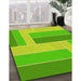 Machine Washable Transitional Bright Green Rug in a Family Room, wshpat1630yw