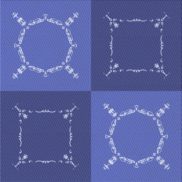 Round Machine Washable Transitional Light Slate Blue Rug, wshpat1631blu
