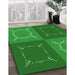 Machine Washable Transitional Green Rug in a Family Room, wshpat1631grn