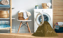 Machine Washable Transitional Dark Bronze Brown Rug in a Washing Machine, wshpat1631org
