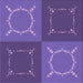 Round Machine Washable Transitional Amethyst Purple Rug, wshpat1631pur