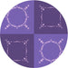 Square Machine Washable Transitional Amethyst Purple Rug in a Living Room, wshpat1631pur