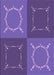 Machine Washable Transitional Amethyst Purple Rug, wshpat1631pur