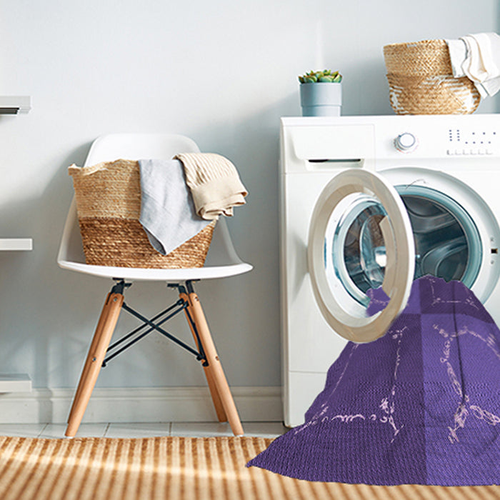 Machine Washable Transitional Amethyst Purple Rug in a Washing Machine, wshpat1631pur