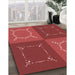 Machine Washable Transitional Red Rug in a Family Room, wshpat1631rd