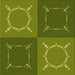 Round Machine Washable Transitional Pistachio Green Rug, wshpat1631yw