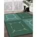 Patterned Mint Green Abstract Machine Washable Rug in a Family Room, wshpat1631