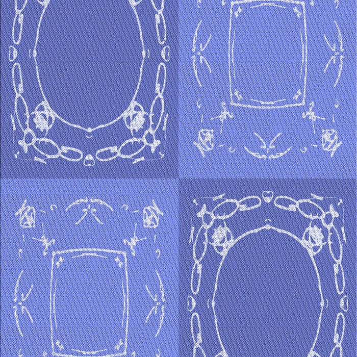 Patterned Sky Blue Rug, pat1632blu