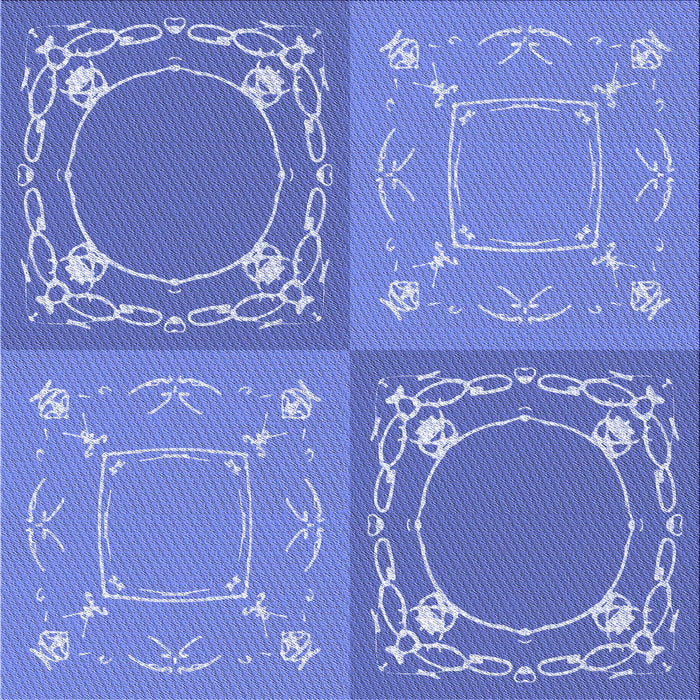 Round Machine Washable Transitional Sky Blue Rug, wshpat1632blu