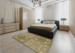 Patterned Oak Brown Rug in a Bedroom, pat1632brn