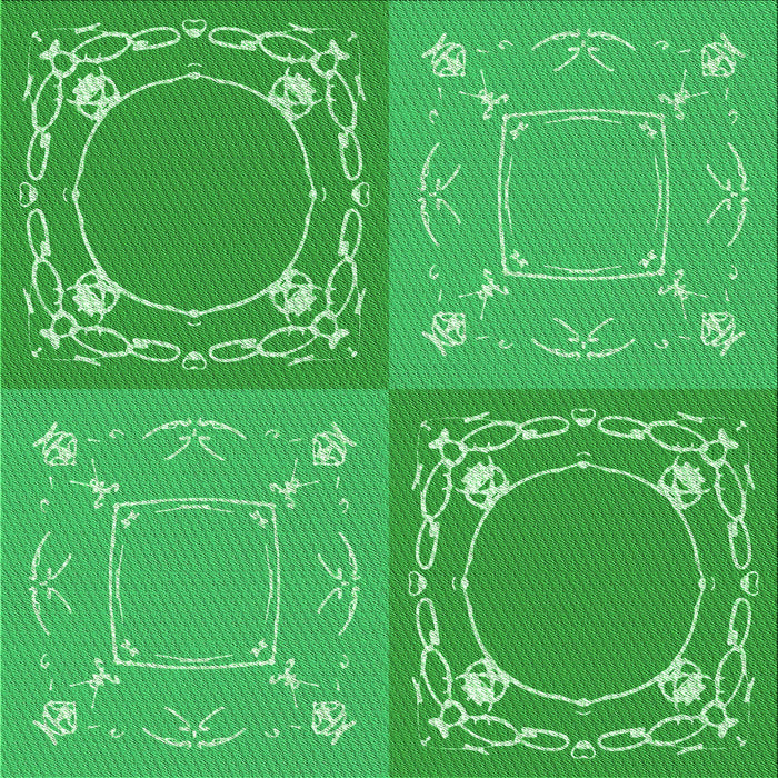 Round Machine Washable Transitional Neon Green Rug, wshpat1632grn